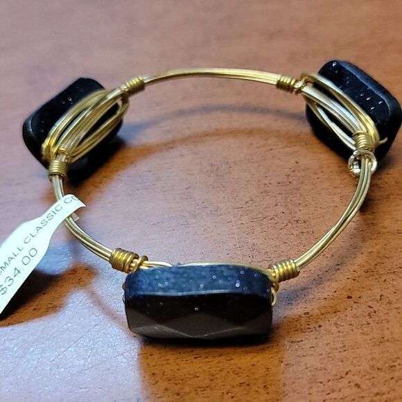 Burbon and Bowties Bangles -Set of Two Gold Plated - Picture 4 of 7